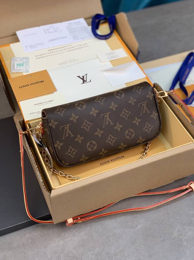 升级版本 M81911 老花 Wallet On Chain Ivy 手袋取材 Monogram 帆布 灵感源自 2000 年代的 Sac Recoleta 手