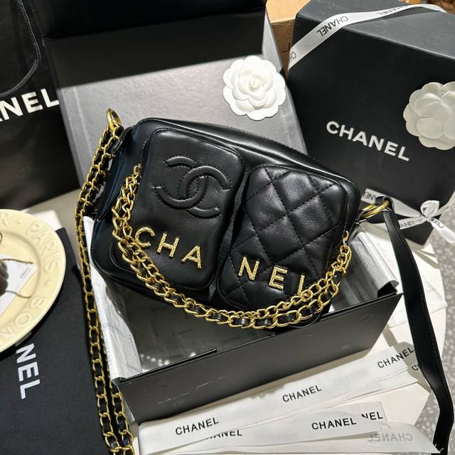 折叠礼盒包装 Chanel 香奈儿网红爆款 23Ss专柜新款单肩斜挎包 爆款出货 明星同款chanel 单肩斜挎超软羊皮经典爆了款 人手必备的款 尺寸 22 1