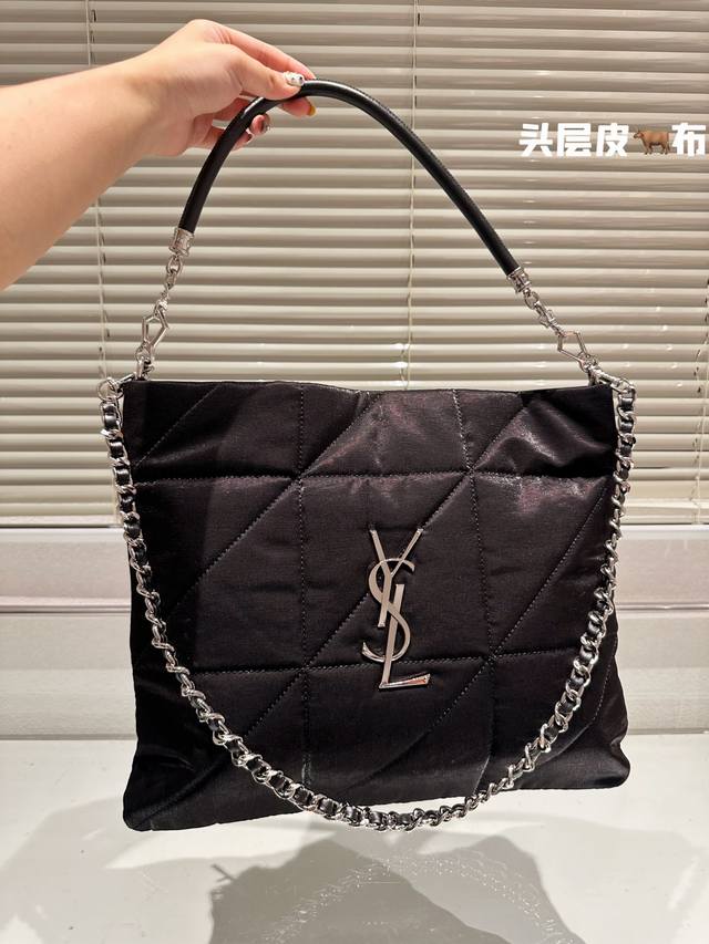 丝绸 圣罗兰ysl 托特包 经典菱格饱满柔软 设计感十足 时尚百搭 潮流搭配必备 尺寸38