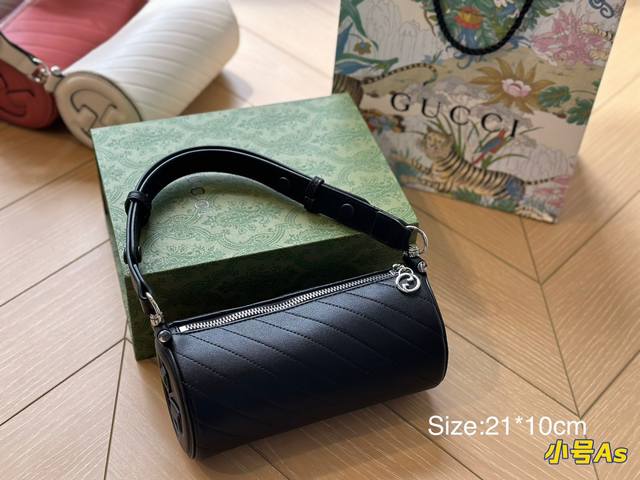 折叠盒 Gucci Blondie系列肩背包 圆筒包 21*10Cm