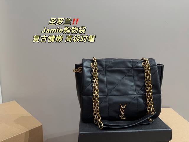 小号 配盒尺寸27.19 圣罗兰 Jamie购物袋 上身真的巨好看 就是随性滿酒又精致的感觉 越看越爱 只一眼就吸引惹人眼球的包 王炸