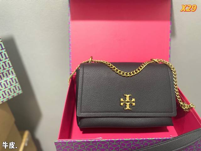 牛皮 Tory Burch 托里伯奇kira链条包23新品斜挎单肩多用定制面料logo五金原版一比一品质炒鸡百搭实用的一款喜欢的美妞赶快入手吧店主推荐质量超赞尺