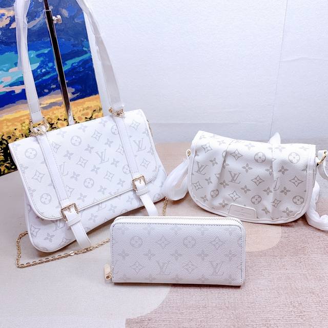 三件套 Lv 护士差包+马鞍包+钱包 3件套组合 尺寸 大30X20X5Cm 中20X15X7Cm 20X10Cm