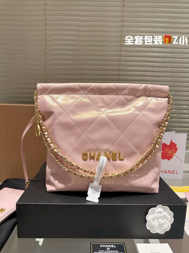 全套包装 Size 30*32Cm 小 Chanel 22Bag 更酷哦 油蜡皮很耐造 高级感拉满 搜索 香奈儿垃圾袋