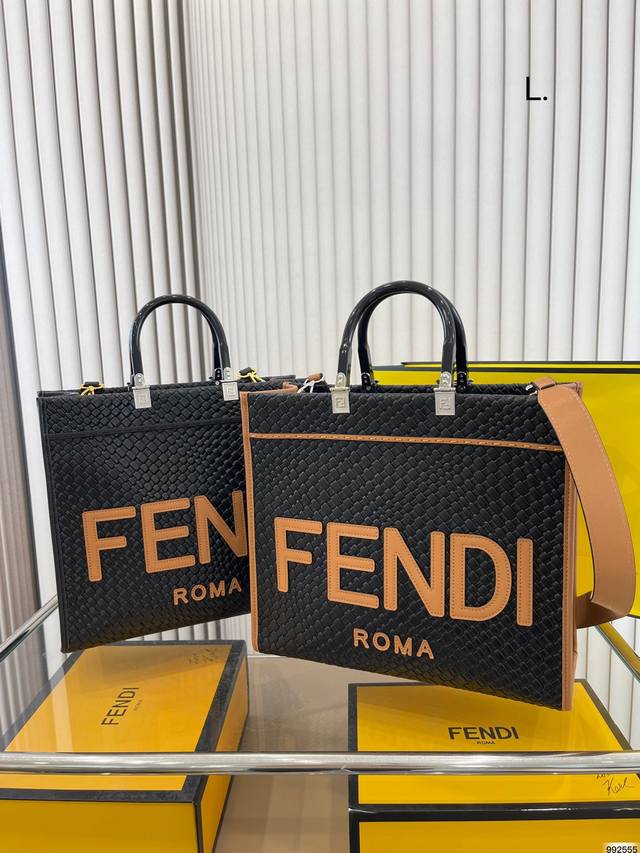 芬迪fendi 编织托特包 简单大方超实用 出门旅行超推荐 尺寸35 31