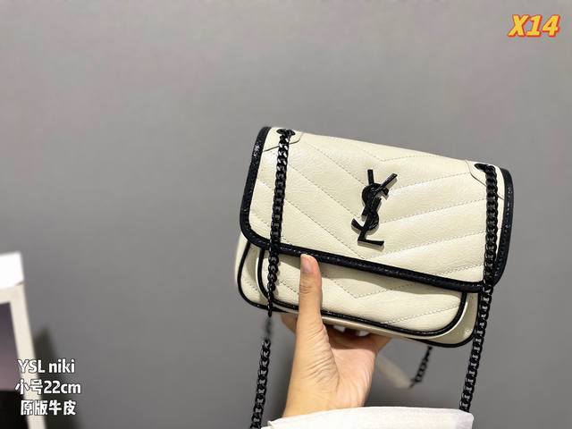 原版褶皱牛皮 全套包装 圣罗兰 Ysl Niki 容量超大 出去逛一天什么都可以放进去背法也很好看 黑色真的是跟各种颜色的衣服都很搭 之前一直在onthego和 - 点击图像关闭