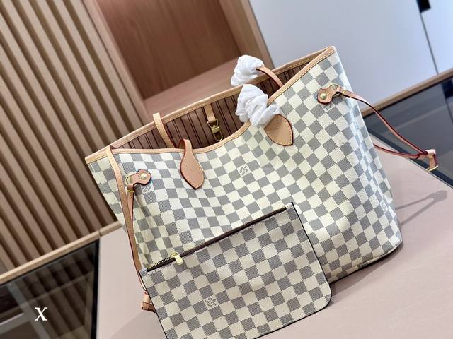 Size 32*28Cm Lvneverfull 中号购物袋 骨灰级产物 经典到无可复制 最最最经典畅销颜色 有质感 有味道 大家拿到后可以感受下