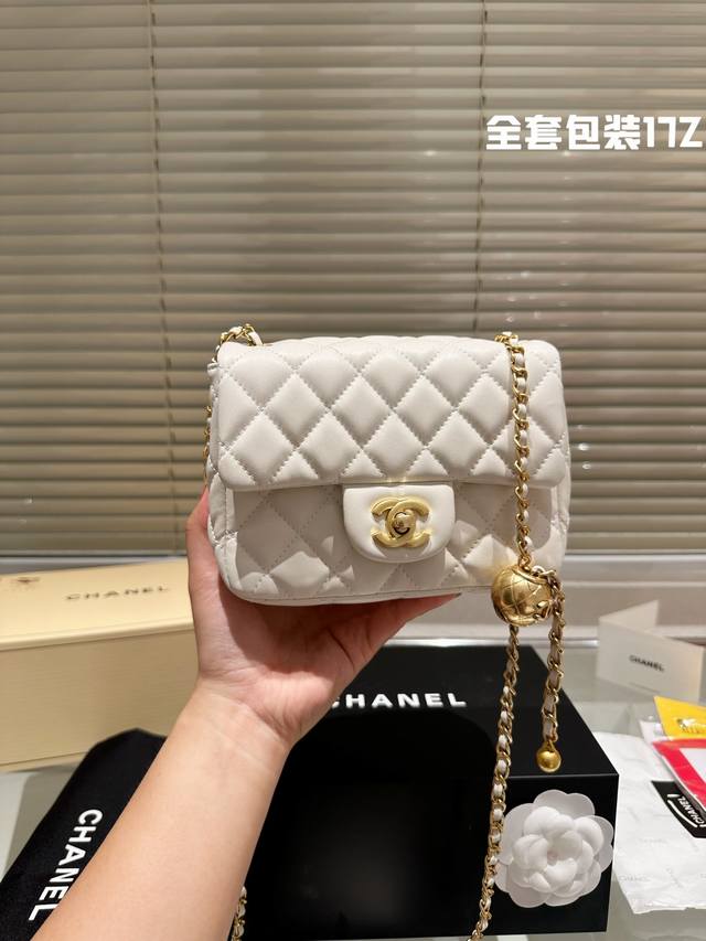 高版本 升级款 免税店包装 小羊皮香奶奶 金球方胖子 New Arrival 最美金球方胖子人间香奈儿 白富美小姐姐必备款 单独夸最让人挪不开眼 就是小金球了太