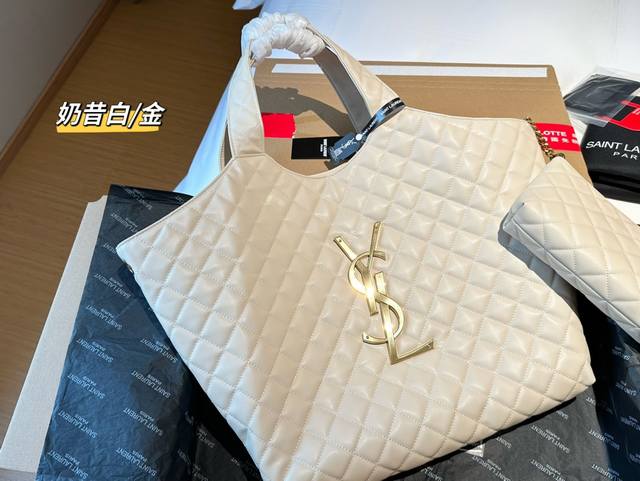 高版本 Ysl 圣罗兰 Gaby绗缝纹路购物袋银标 Tote 托特包 尺寸33*37 飞机箱包装