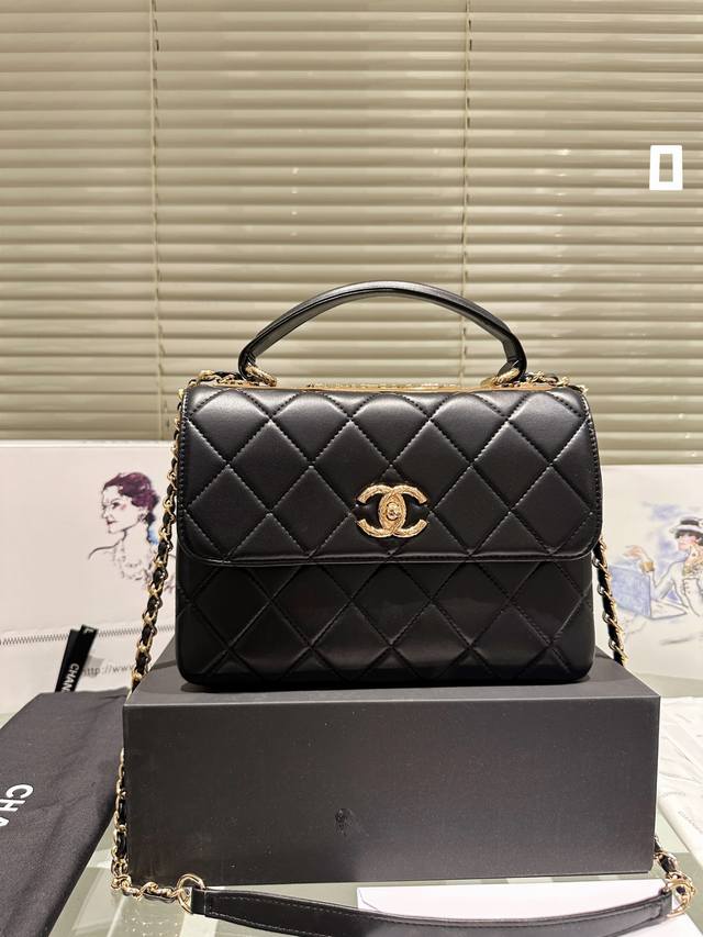 高品质 小羊皮 香奈儿包包ltrendycc一眼万年 小香cc Trendy黑色复古款 Chanel 小香秋冬款 结合了cf的优雅和handel的干练trend