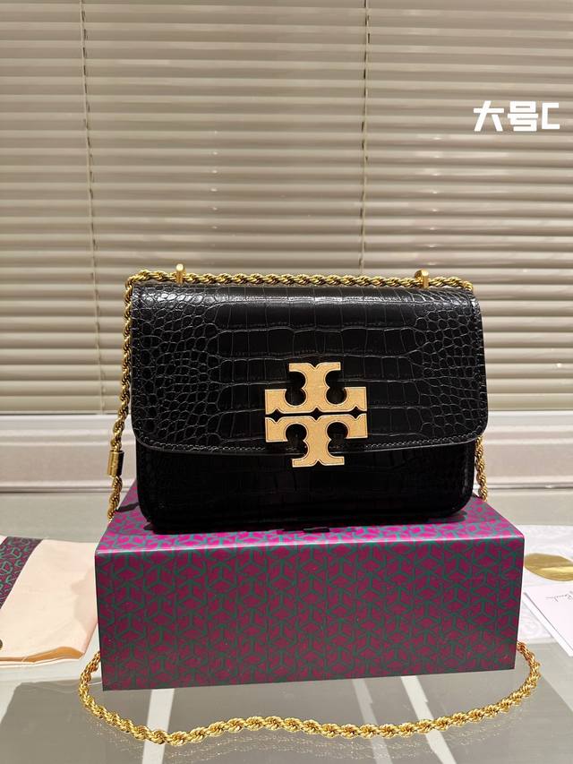 牛皮 Tory Burch 托里伯奇 大小适中.原单开模定制 五金内衬镂空logo 内带产地标进口面料手感质感超级好更耐磨 亮泽五金不褪色 单肩斜挎包时尚百搭