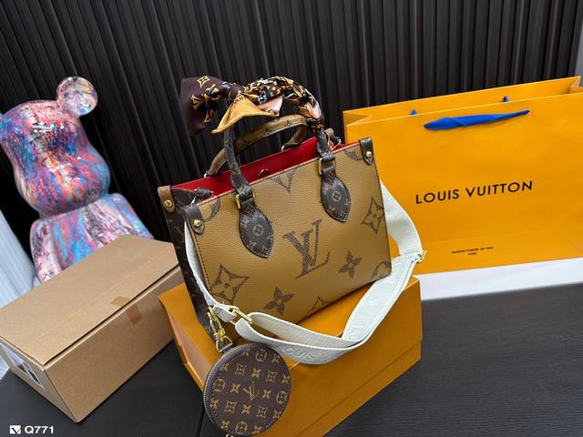 免税店全套包装 Lv Onthego 原单 折叠礼盒 原单品质 Lv A B面原料 Onthego妈咪袋 性价比之王这是一款超赞的包型 灵感来自于恶搞lv的街头