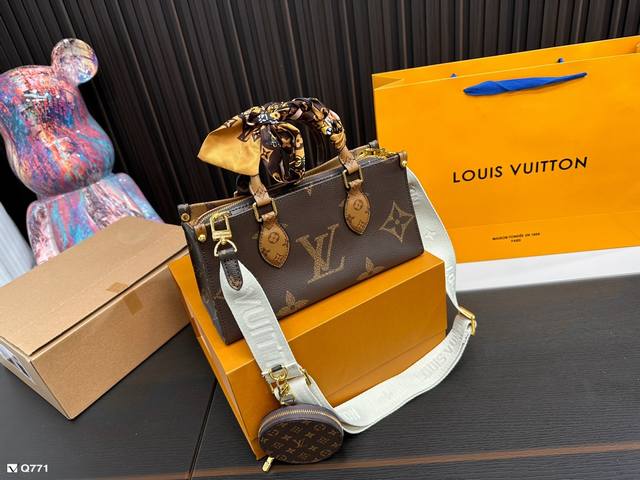 免税店全套包装 Lv Onthego 原单 折叠礼盒 原单品质 Lv A B面原料 Onthego妈咪袋 性价比之王这是一款超赞的包型 灵感来自于恶搞lv的街头