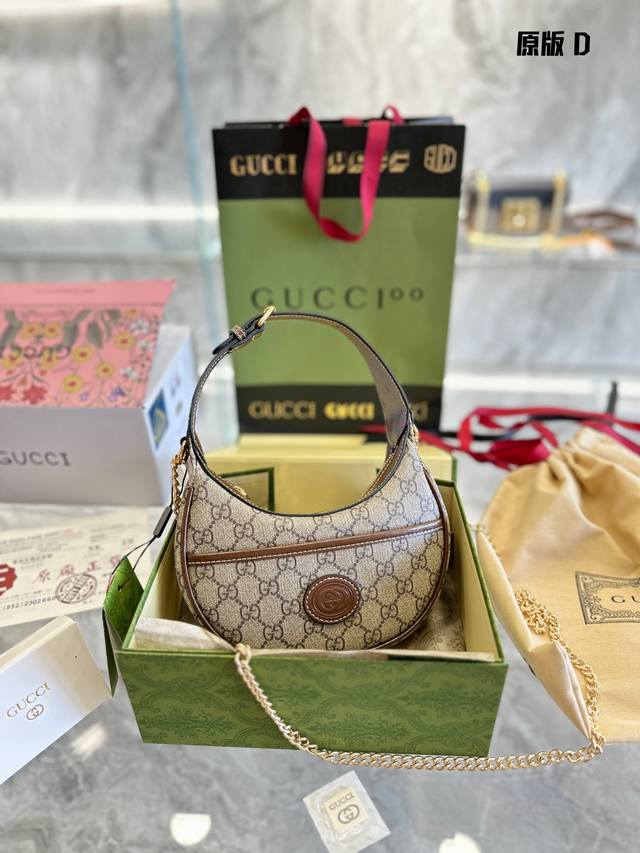 上新啦新款gucci古驰月牙包 Gucci古驰.上新啦新款gucci古驰月牙包新款gucci吉驰月牙包乌木色 上新啦 古驰gucci