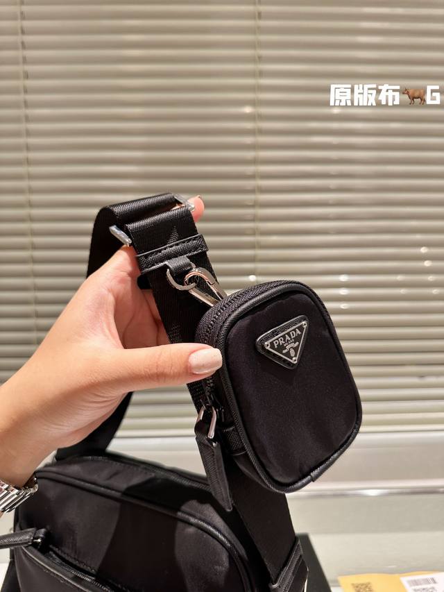 尺寸23 普拉达 Prada 尼龙邮差包 男女同款 百搭神器 正式休闲皆可 日常通勤无压力