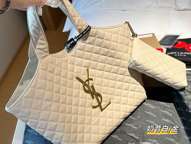 高版本 Ysl 圣罗兰 Gaby绗缝纹路购物袋银标 Tote 托特包 尺寸33*37 飞机箱包装