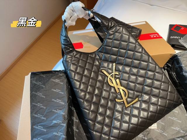 高版本 Ysl 圣罗兰 Gaby绗缝纹路购物袋银标 Tote 托特包 尺寸33*37 飞机箱包装