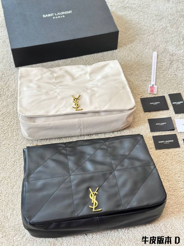 牛皮版本 Ysl Jamie绗缝纹路购物袋 大tote感觉太温柔了简直 随意搭配都出彩#Ysi 40 22Cm