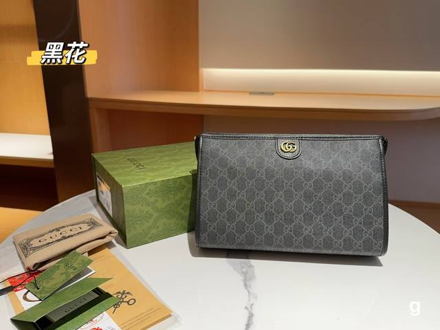 Gucci古奇 Ophidia系列gg男士手拿包洗漱包 尺寸28Cm 礼盒包装