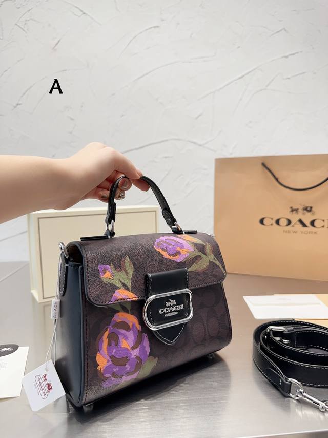 Coach新款奥莱coach Pepper小号手提邮差包 奥莱款 Coach2022新款 百搭气质 Size 21 15Cm 专柜tabby同款系列 大马车lo