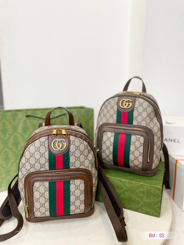 Gucci 双肩包 专柜最新进口小牛皮原单品质 官网同步 原版五金不掉色 品质保证超洋气 超实用 随心装 永不过时 必备单品 尺寸 23x32