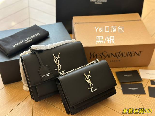 全套包装 浪漫都市 圣罗兰ysl Sunset日落包圣罗兰ysl Sunset日落包真的是精致浪漫的代名词 低调不张扬流畅的线条 挺阔的包型 硬朗的风格 黑色光