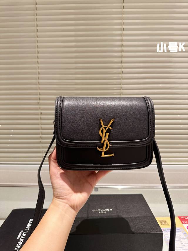 Ysl豆腐包 It Bag_必火爆款 Ysl Solferino 原厂细牙签纹box牛皮 手感及皮面的柔韧度都非常好 全新设计的 L 字母上下对半开扣 尺寸 1