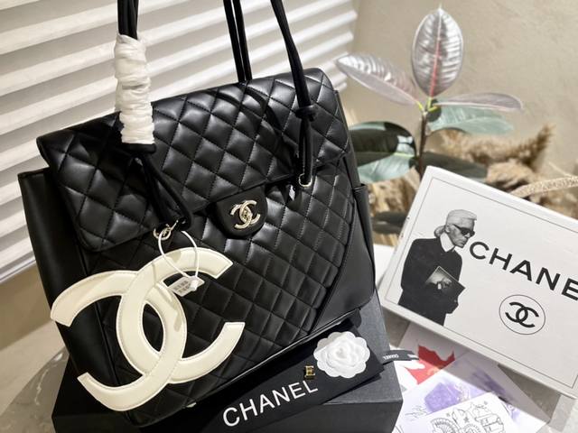 香奈儿 Chanel 中古康鹏tote包 大标logo 手感超级好 原版五金 超级大牌 以华丽高贵的外形成为当下最炙手可热之作人手必备 明星热捧 精匠之作 尺寸