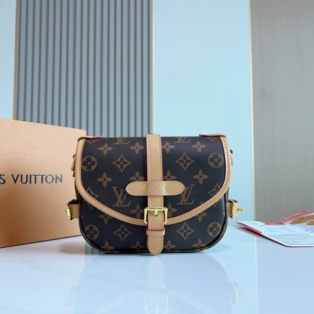 黄牛皮 双礼盒包装 Louis Vuitton 路易威登女包saumur Bb经典老花单肩斜挎包尺寸201617 5Cm