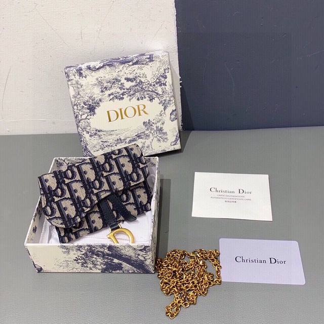 #6117 Dior 2020 专柜最新款 女士背包钱包卡包腰包多用款 可盐可甜 小巧可爱原版帆布配羊皮 12 7