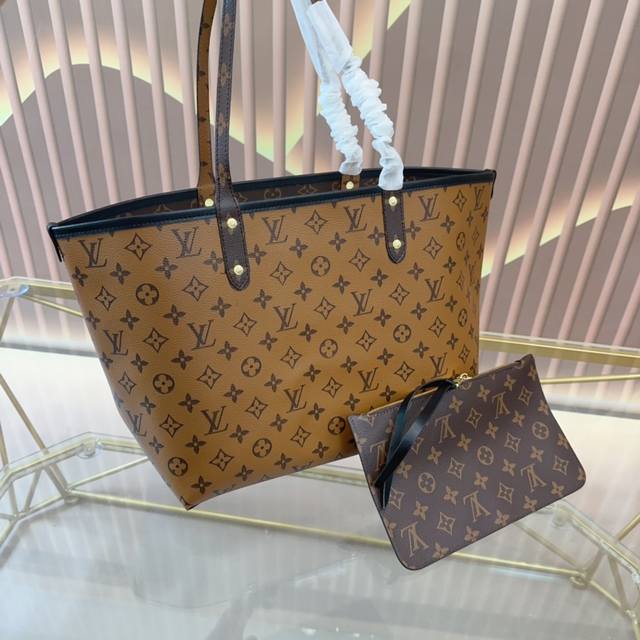 双面使用款 Lv Fw22限定 印花购物袋 全新演绎neverfull经典 新老花购物袋 原单五金logol家经典款包包 万年不过时哦 台湾进口面料包身力挺不是