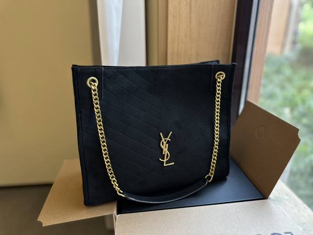 礼盒包装圣罗兰ysl 翻毛皮托特包简单百搭 颜值高日常出街首选潮酷时尚女孩必入款尺寸32.26