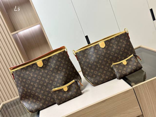 同价 Size 40*32Cm 36*28Cm Lv 网红购物袋 搭配蜜蜡牛皮哦 大家拿到后可以感受下