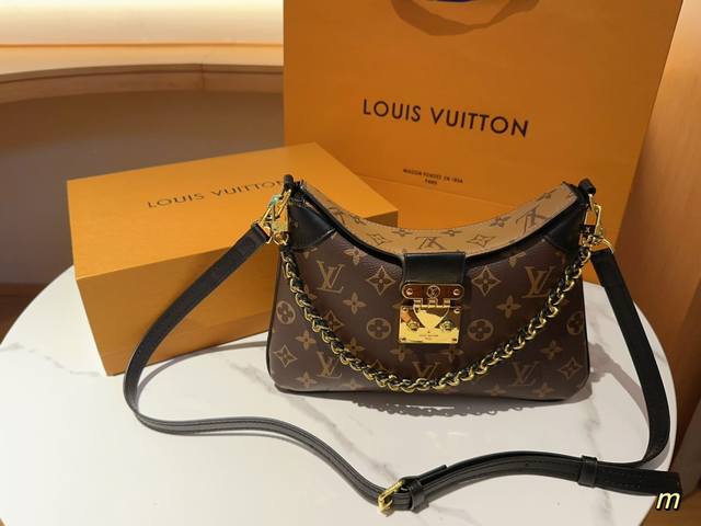 Lv 路易威登 Twinny 老花链条新牛角包 尺寸29Cm 礼盒包装