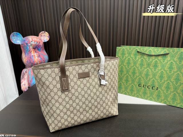 升级版 牛皮版本 网红购物袋 原单酷奇 Gucci 原版品质精工制作gucci 古奇 Gucci 古奇最新火款 注意细节 这款购物袋将标志性图案与经典印花相结合