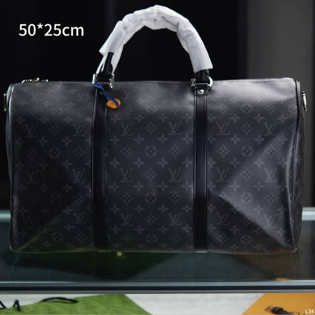 Lv 路易威登 Louis Vuitton Keepall枕头包 老花旅行袋 健身包 旅行包 容量巨大 尺寸 50*25Cm