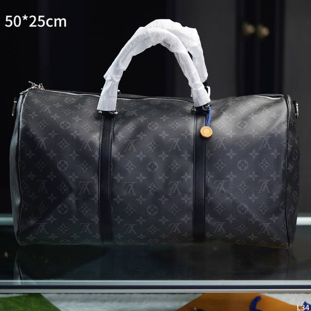 Lv 路易威登 Louis Vuitton Keepall枕头包 老花旅行袋 健身包 旅行包 容量巨大 尺寸 50*25Cm