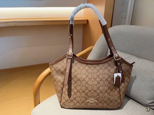 蔻驰coach Meadow33新品托特包tote 大容量购物袋 尺寸33Cm