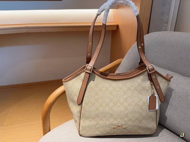 蔻驰coach Meadow33新品托特包tote 大容量购物袋 尺寸33Cm