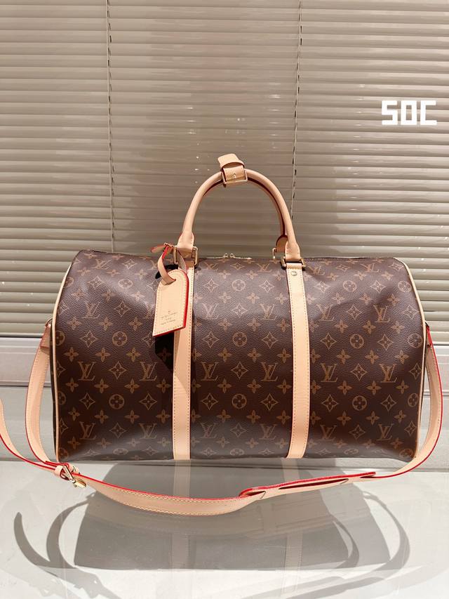 Lv Keepall 50Cm 机场包 无论版型 内里和专柜毫无差别 真正原版复刻 内里可拆卸 火遍全球的爆款机场大包 机车女神包 明星同款 贵气而充满活力的品