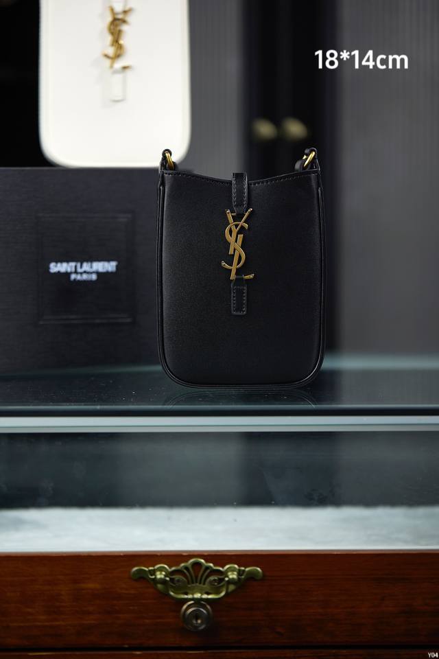 配专柜原版折叠礼盒飞机箱 Ddd Ysl 圣罗兰 Le5A7 手机包 Ddd 尺寸 18x14Cm Ddd