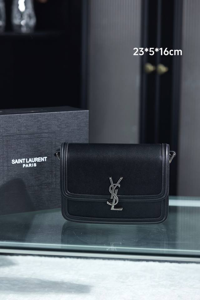 顶级版本 配专柜原版折叠礼盒飞机箱 Ddd Ysl 圣罗兰 Solferino Box 豆腐包 头层牛皮 It Bag Ddd 尺寸 23x5x16Cm Ddd