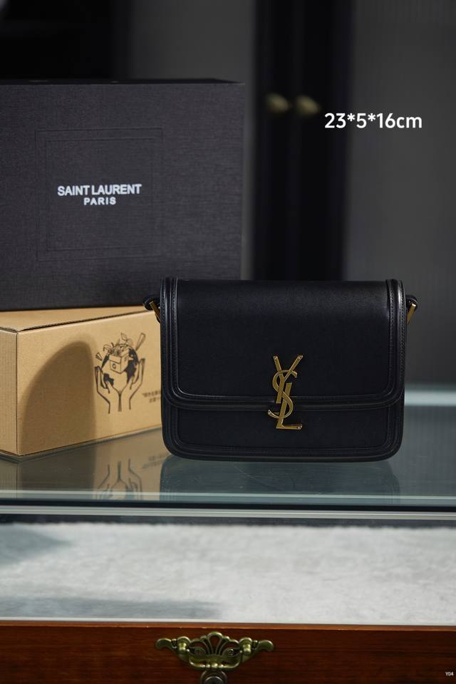 顶级版本 配专柜原版折叠礼盒飞机箱 Ddd Ysl 圣罗兰 Solferino Box 豆腐包 头层牛皮 It Bag Ddd 尺寸 23x5x16Cm Ddd