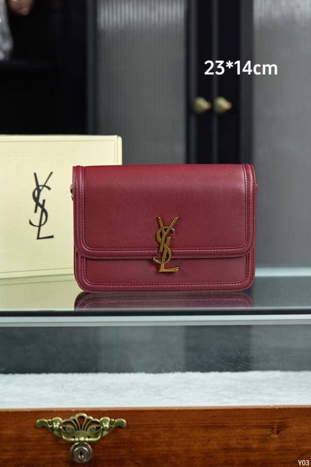 配专柜原版折叠盒飞机盒 Ddd Ysl 圣罗兰 Solferino Box 豆腐包 It Bag 头层牛皮 Ddd 尺寸 23x14Cm 19x14Cm Ddd