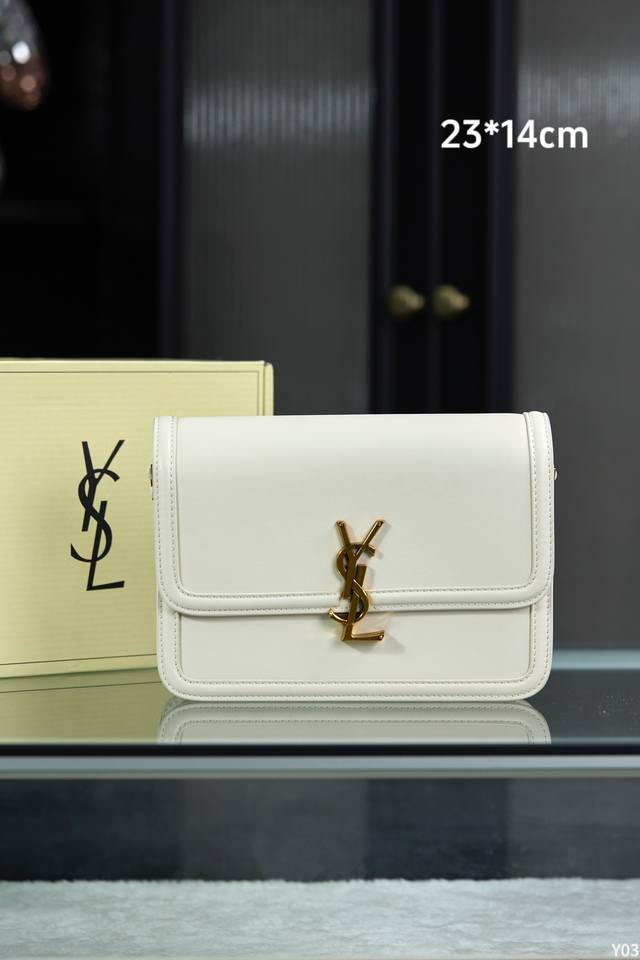 配专柜原版折叠盒飞机盒 Ddd Ysl 圣罗兰 Solferino Box 豆腐包 It Bag 头层牛皮 Ddd 尺寸 23x14Cm 19x14Cm Ddd