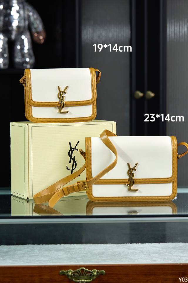 配专柜原版折叠盒飞机盒 Ddd Ysl 圣罗兰 Solferino Box 豆腐包 It Bag 头层牛皮 Ddd 尺寸 23x14Cm 19x14Cm Ddd