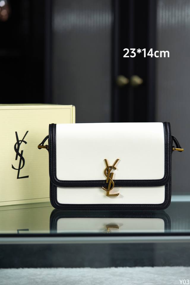 配专柜原版折叠盒飞机盒 Ddd Ysl 圣罗兰 Solferino Box 豆腐包 It Bag 头层牛皮 Ddd 尺寸 23x14Cm 19x14Cm Ddd