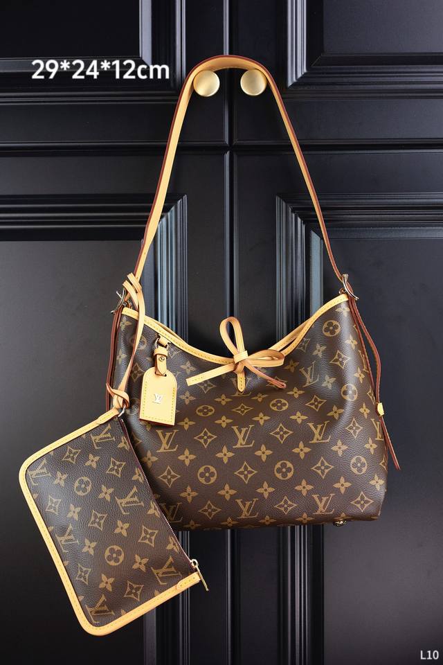 顶级版本 配专柜原版折叠礼盒 Ddd Lv 路易威登 Louis Vuitton Carryall 手袋 新款购物袋 Ddd 尺寸 29x24x12Cm Ddd