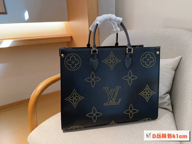 无盒 Ddd Lv Onthego Ddd 路易威登新款铆钉丛林包 Ddd 尺寸41Cm Ddd