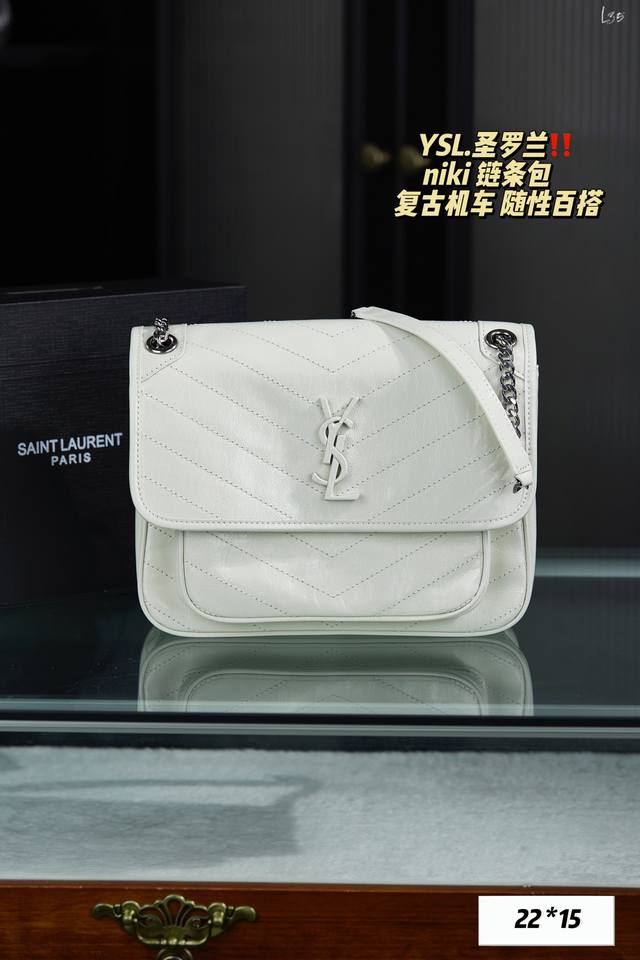 配折叠盒 Ddd Ysl 圣罗兰 Niki 链条包 Ddd 纯皮版本 Ddd 尺寸 22 15 Ddd